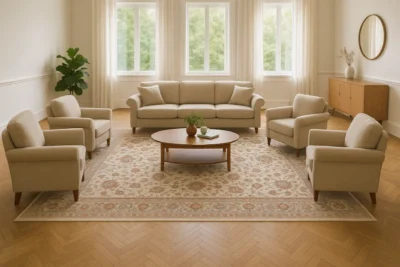 ایده‌ های خلاقانه برای چیدمان مبل روی فرش 12 متری