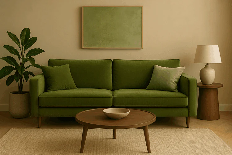 مبل سبز راحتی دو نفره