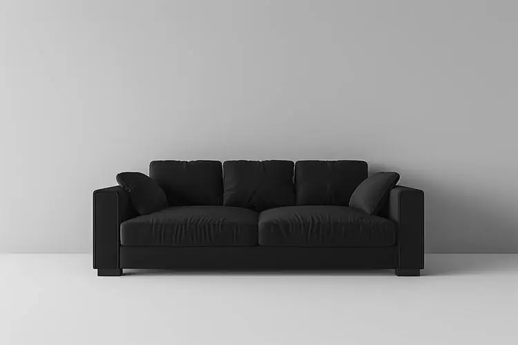 مبل مشکی راحتی دو نفره